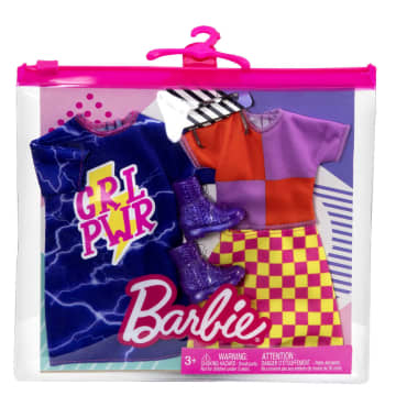 Barbie Abiti: 2 Outfit E 2 Accessori Per Bambola Barbie - Image 5 of 10