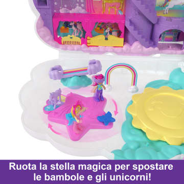 Polly Pocket, Salone Di Bellezza Unicorno Arcobaleno Playset Con 2 Bambole E Oltre 20 Accessori, Mini Giocattoli - Image 3 of 8