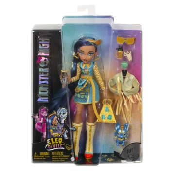 Monster High Κούκλα, Κλειώ Με Σκυλάκι, Μαλλιά Με Μπλε Ανταύγιες - Image 6 of 6