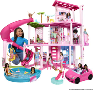 Barbie Dreamhouse, Σπίτι με Πισίνα και Μεγάλη Τσουλήθρα και 75+ Κομμάτια