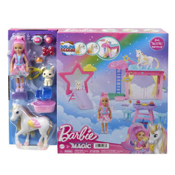 Chelsea Barbie Pop en Pegasus Speelset, paardenspeelgoed, Barbie A Touch of Magic - Image 6 of 6