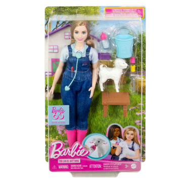 Barbie Carriere 65 Anniversario Bambola Veterinaria E 10 Accessori Tra Cui Un Agnellino Con Orecchie Che Si Muovono