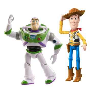Disney And Pixar Toy Story 7-Inch Woody And Buzz Action Figure Toys 2-Pack,  Pizza Planet Adventure