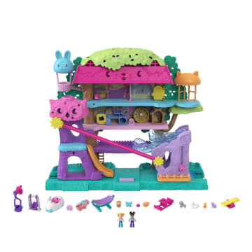 Polly Pocket™ Przygody zwierzątek - Domek na drzewie Zestaw - Image 1 of 7