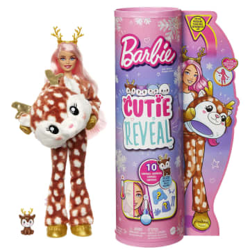 Barbie Cutie Reveal Magia D'Inverno Bambole Con Costume Da Animale Di Peluche - Image 3 of 15