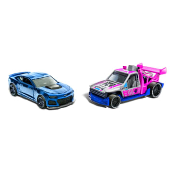 Hot Wheels Speeders Rückziehautos Im 2Er-Pack Im Maßstab 1:43, Die Autos Lassen Sich Zurückziehen Und Starten Beim Loslassen Ins Rennen