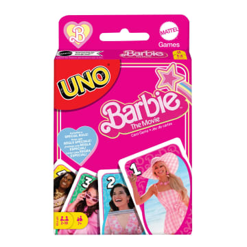 Juego de cartas de Uno inspirado en la película de Barbie