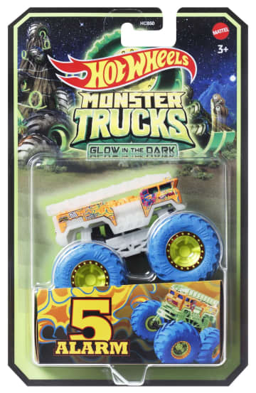 Hot Wheels Monster Trucks Vehículo Glow Coche de juguete - Imagen 5 de 8