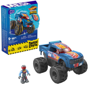 Mega Hot Wheels Smash & Crash Race Ace Monster Truck Παιχνίδι Κατασκευών (85 Κομμάτια) - Image 1 of 6