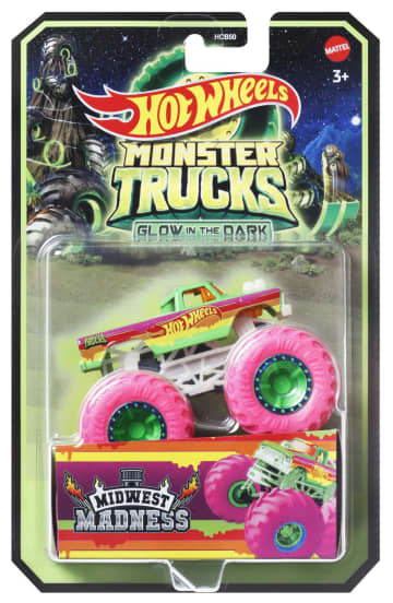 Hot Wheels Monster Trucks Vehículo Glow Coche de juguete - Imagen 3 de 8