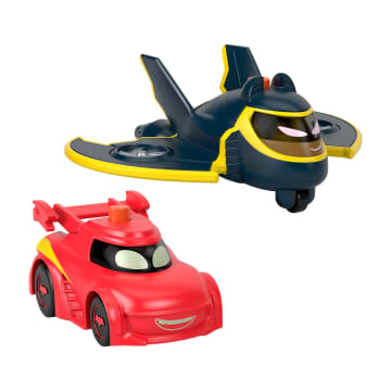 Fisher-Price Dc Batwheels Lichtgevend Speelgoedauto'S Op Schaal Van 1:55 Redbird En Batwing, 2 Stuks