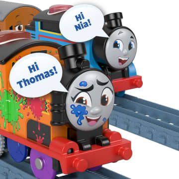 Thomas & Friends Motorized Talking Nia Train with Wobbly Cargo