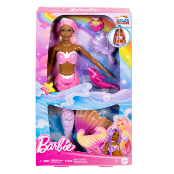Barbie Muñeca Brooklyn Sirena Cambia De Color Un Toque De Magia - Imagen 6 de 6