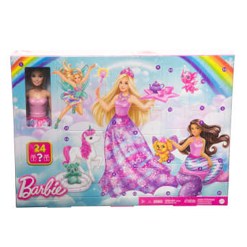 Barbie Dreamtopia Märchen-Adventskalender Mit Puppe Und 24 Überraschungen Wie Haustieren, Moden Und Accessoires - Bild 1 von 6