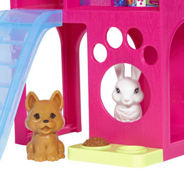 Conjunto De Juego De Barbie Con Muñeca Y Casa De Juegos Para Mascotas Con 2 Animalitos - Imagen 4 de 6