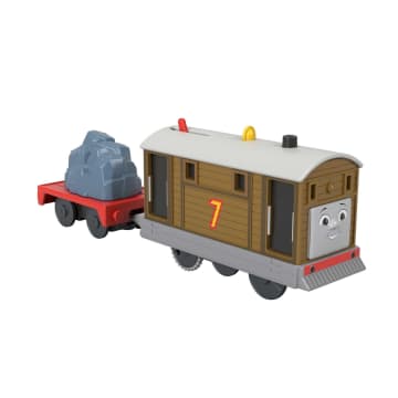 Thomas & Friends Toby Motorized Toy Train Engine With Cargo For Preschool Kids