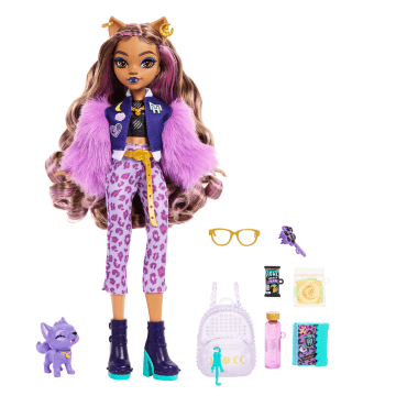 Monster High Clawdeen Wolf, Modepop Met Dierenvriendje Crescent En Accessoires - Image 5 of 6