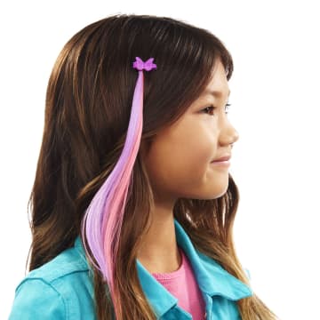 Barbie Totally Hair Głowa do stylizacji Neonowa tęcza Czarne włosy