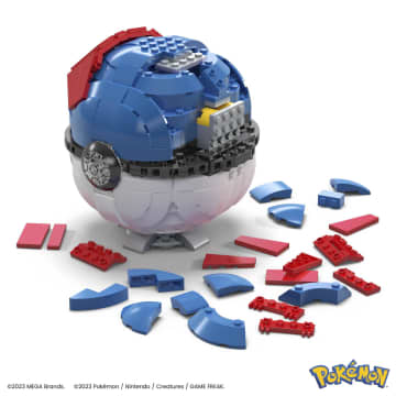 Mega Pokémon - Jumbo Great Ball Με Φως, Παιχνίδι Κατασκευών Με Φως (299 Κομμάτια) Για Συλλέκτες