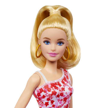 Barbie Fashionista Vestido Rosa Flores - Imagen 3 de 6