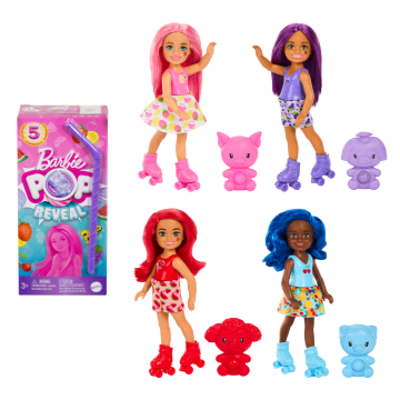 Barbie Pop Reveal Σειρά Φρούτα Κούκλα Chelsea Με 5 Εκπλήξεις Όπως Ζωάκι, Άρωμα Και Αλλαγή Χρώματος (Τα Σχέδια Μπορεί Να Διαφέρουν)