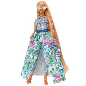 Barbie Extra Fancy Bambola Con Completo Floreale Da 2 Pezzi E Animaletto