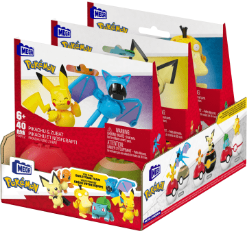 Mega Pokémon - Collection Coffret Poké Balls Avec 2 Pokémon - Jouet De Construction - 6 Ans Et +