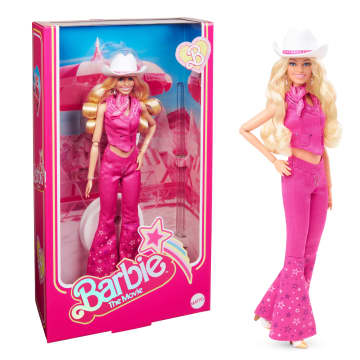 Barbie Signature The Movie, Margot Robbie als Barbie Puppe zum Film im pinken Western-Outfit mit Cowboyhut - Bild 1 von 6