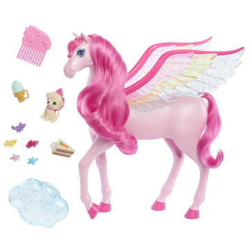 Roze Barbie Pegasus Met Een Puppy, Speelgoed Met Gevleugeld Paard, Barbie A Touch Of Magic - Image 4 of 7