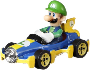 Hot Wheels Mario Kart Luigi, Mach 8 Vehicle - Image 2 of 6