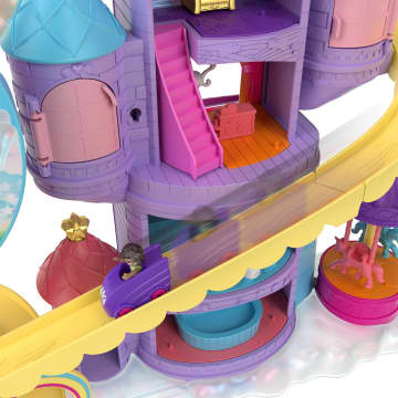 Polly Pocket Playset Lunapark Dell'Arcobaleno, 3 Giostre, 7 Aree Di Gioco, 2 Bambole, 2 Unicorni E 25 Sorprese (30 Pezzi In Totale) - Image 3 of 7