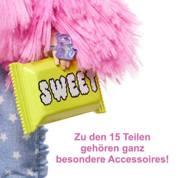 Barbie Extra Puppe (Blond) Mit Flauschiger Rosa Jacke - Image 3 of 7