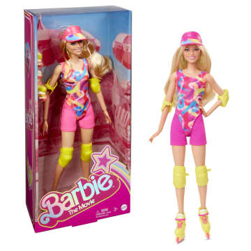 Barbie Margot Robbie, Bambola Del Film Barbie Da Collezione Con Abito Da Pattinatrice Che Include Body, Pantaloncini Da Ciclista E Pattini In Linea