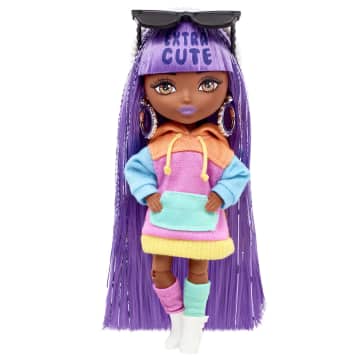 Barbie® Extra Mała lalka 7 - Kolorowa bluza/Fioletowe włosy