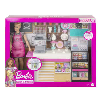 Barbie Coffee Shop Playset with Doll and Play Pieces - Image 6 of 6