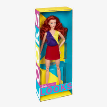 Barbie Looks 13 - Cheveux Roux Bouclés Et Tenue Color Block