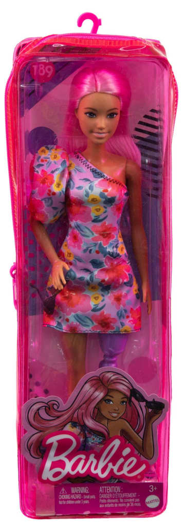 Barbie Fashionistas Puppe im schulterfreien Blumenkleid (Beinprothese) - Bild 6 von 6
