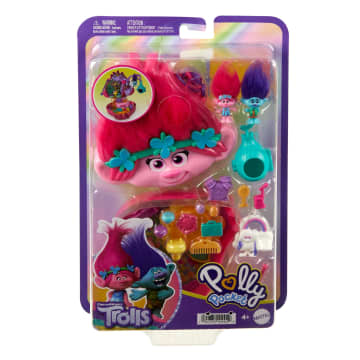 Cofanetto Polly Pocket e DreamWorks Trolls, playset con bambole Poppy e Branch e 13 accessori - Image 6 of 6