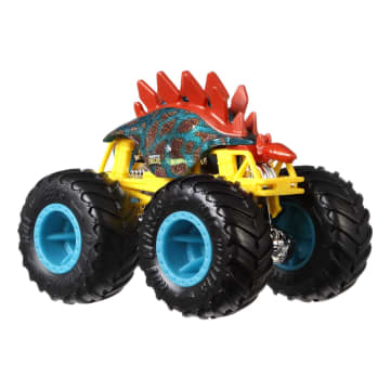 Hot Wheels Monstertrucks, Schaal 1:64, 2-Pack Met Speelgoedvoertuigen, 1 Gegoten Truck En 1 Auto - Image 8 of 12