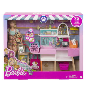 Barbie - Coffret Barbie Et Son Animalerie - Poupée Mannequin - 3 Ans Et +