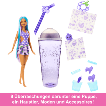 Barbie Pop Reveal Fruit Serie Grapefruit Puppe, 8 Überraschungen, Inklusive Haustier, Schleim, Duft Und Farbwechsel - Bild 3 von 6