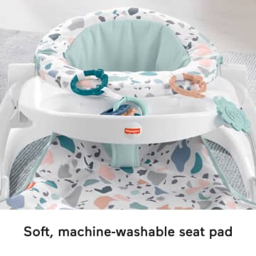 Fisher-Price Portable Baby Chair with Toys, Sit-Me-Up Baby Seat, Pacific Pebble