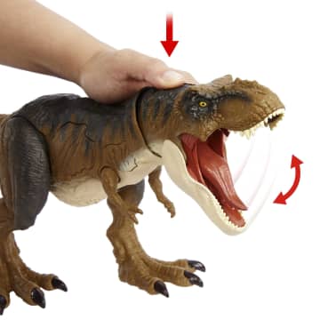 Dos Dinosaurios De Juguete De Jurassic World Con Tiranosaurio Rex Y Velocirraptor Con Daños Durante La Batalla - Image 2 of 6