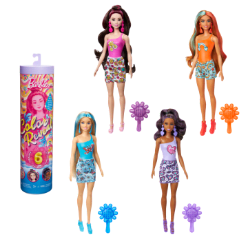 Barbie Color Reveal Σειρά Ουράνιο Τόξο Κούκλα Και Αξεσουάρ Με 6 Εκπλήξεις, Μπλουζάκι Με Αλλαγή Χρώματος