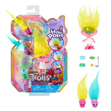 Dreamworks Trolls Band Together Hair Pops Small Dolls & Accessories, Toys Inspired By The Movie