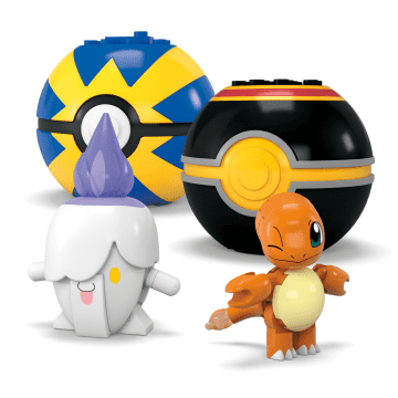 Çocuklar Için Mega Pokémon Ateş Pokémonu Eğitmenleri Oyuncak Seti, 4 Figür (105 Parça) - Image 5 of 6