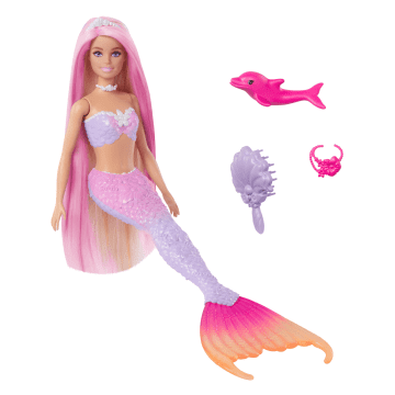 Barbie Γοργόνα Μαγική Μεταμόρφωση Κούκλα Με Αλλαγή Χρώματος, Δελφίνι Και Αξεσουάρ