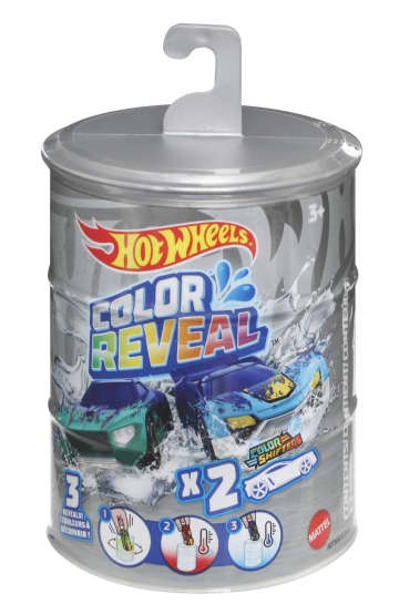 Pack De 2 Vehículos Hot Wheels Color Reveal Con Secretos Escondidos Y Cambio De Color