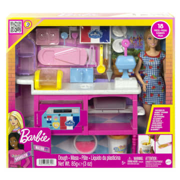 Barbie - Coffret Poupée Malibu Barbie Pâtisserie - Coffret Poupée Mannequin - 3 Ans Et +