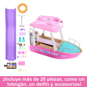 Conjunto De Juego Barbie Dream Boat Con Barco Con Piscina, Tobogán Y Accesorios - Imagen 4 de 6
